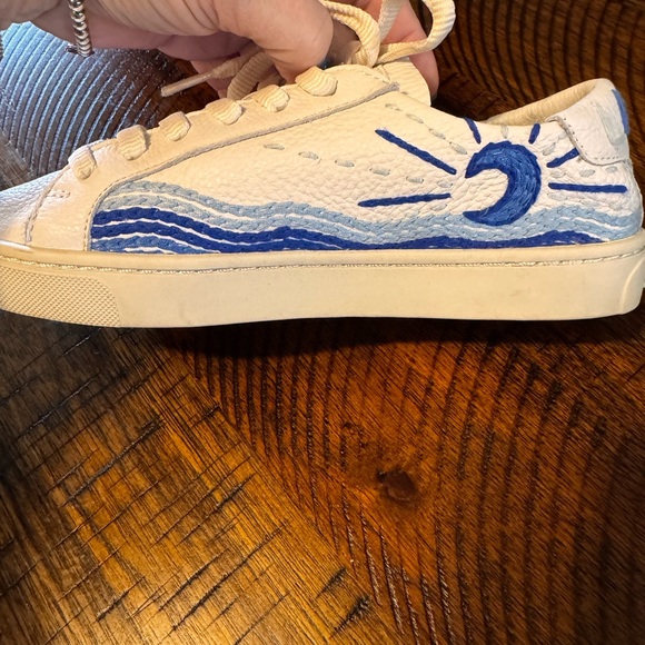 Soludos White Leather Sneakers - Picture 7 of 8